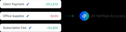 Financial records organized with AI accuracy